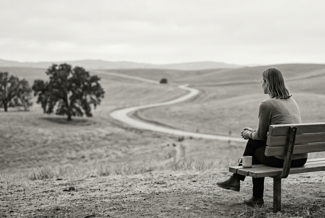 psikolojik danışmanlık sürecinde kişinin düşünme ve içgörü kazanma anını temsil eden metaforik sahne