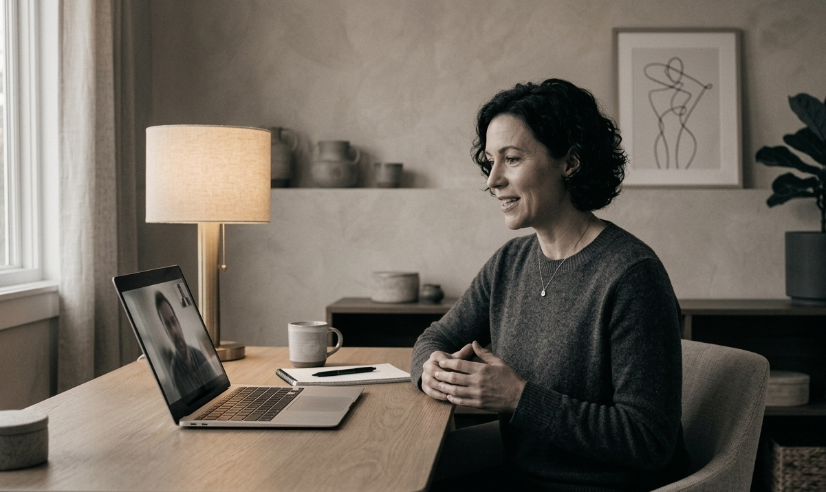 Online bireysel psikolojik danışmanlık görüşmesinde danışan ve psikolog