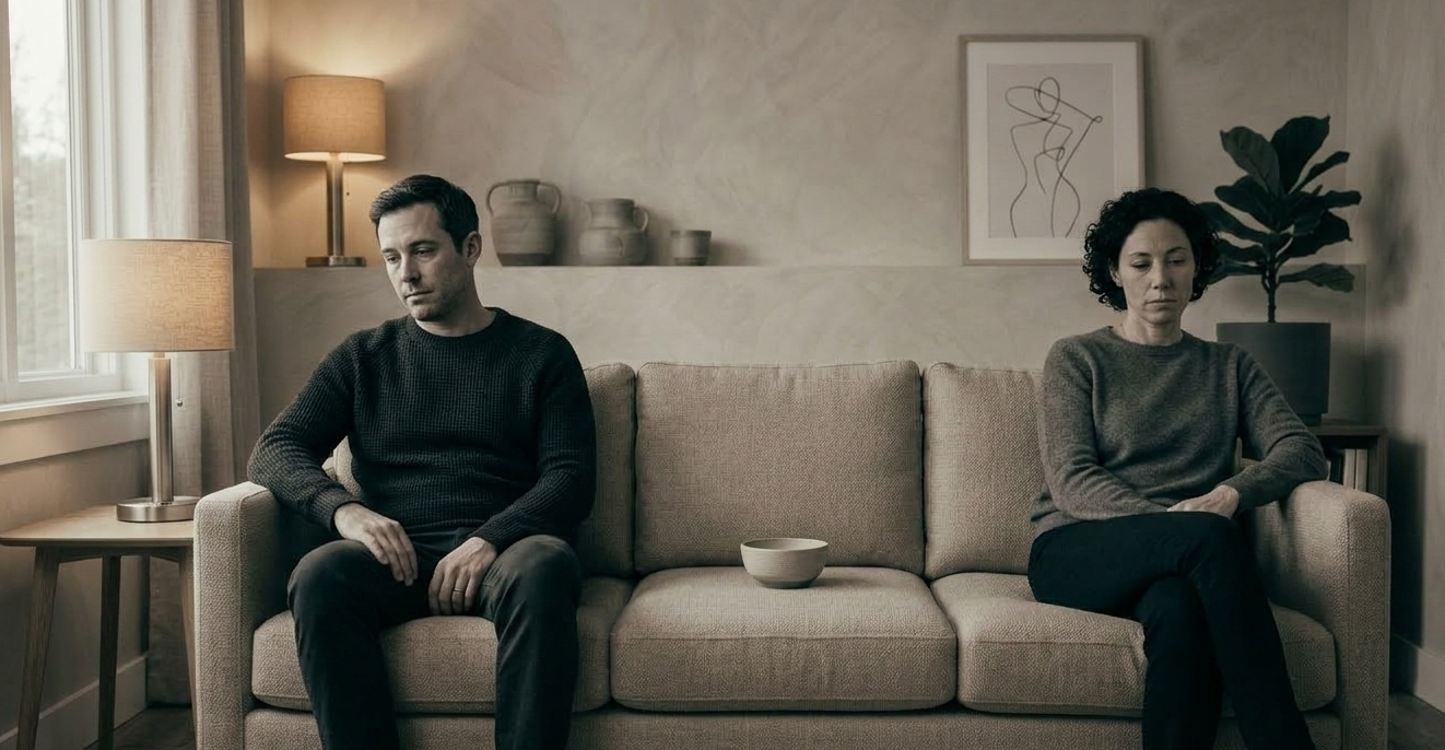 Online çift danışmanlığı görüşmesinde ilişki dinamiklerini değerlendiren çift