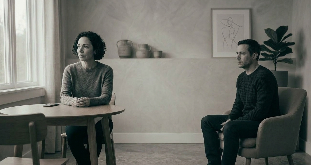 İlişkide güven sorunu ve kıskançlık dinamiklerini temsil eden çift