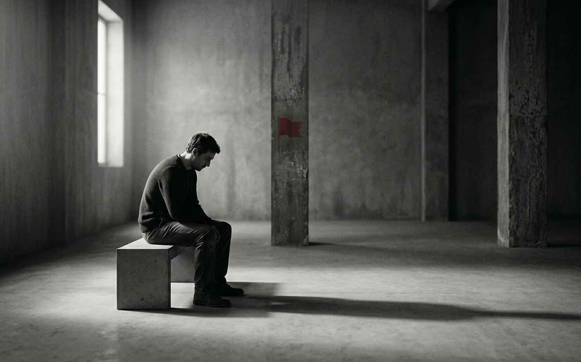 Person feeling emotionally drained but still attached in a relationship