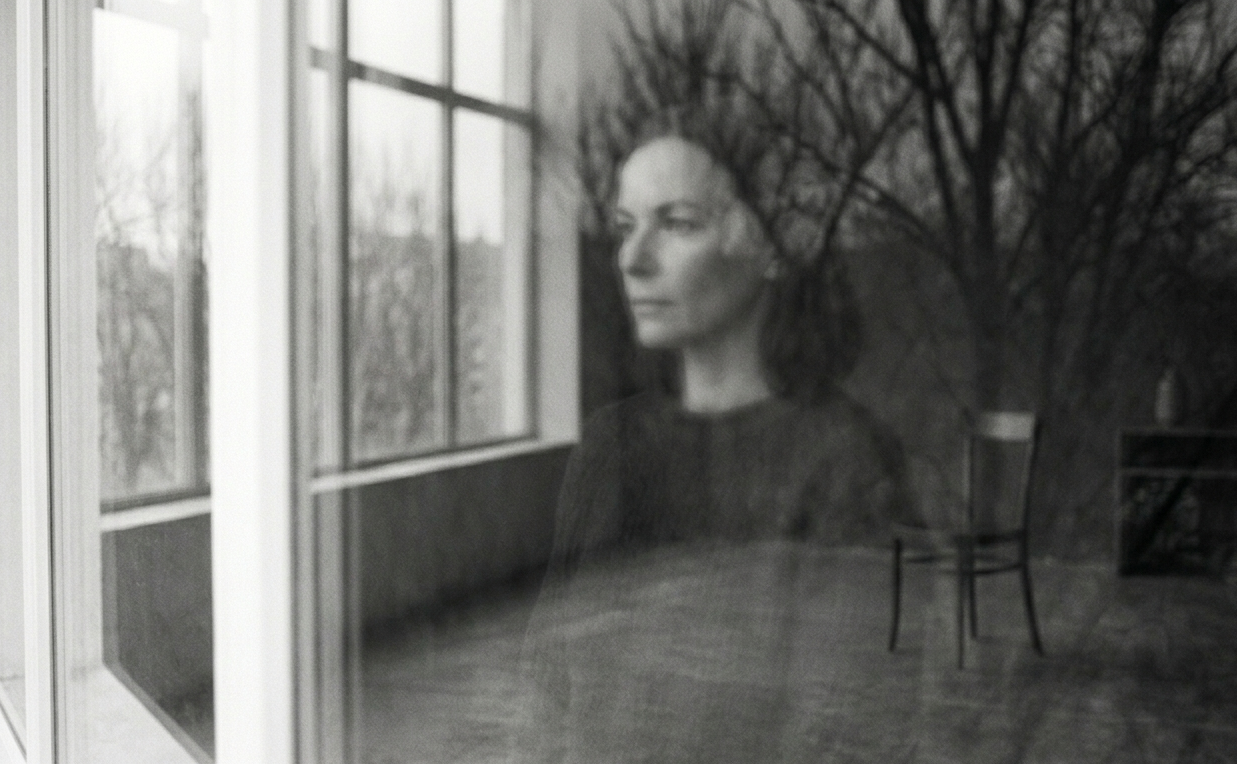 İlişkilerde tekrar eden duygusal döngüleri düşünen yalnız kadın, ilişki kalıplarını sorgularken