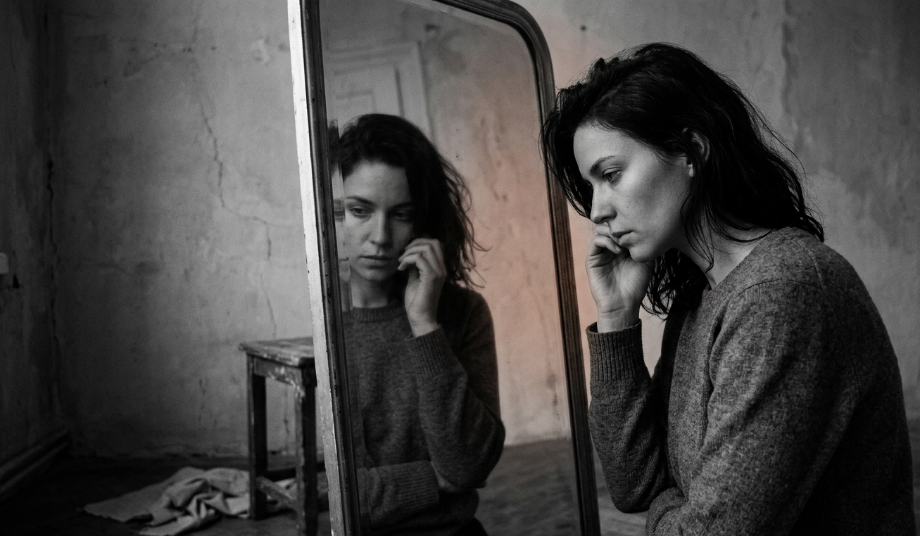 gaslighting etkisiyle gerçekliğinden şüphe eden kişi