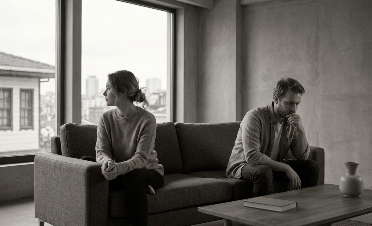 Çocuk konusu nedeniyle aralarında görünmeyen bir gerilim olan çift